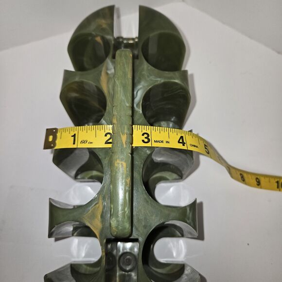 Vintage Green Swirled Bakelite / Catalin Poker Chip & Card Deck Holder Rare - Picture 7 of 8